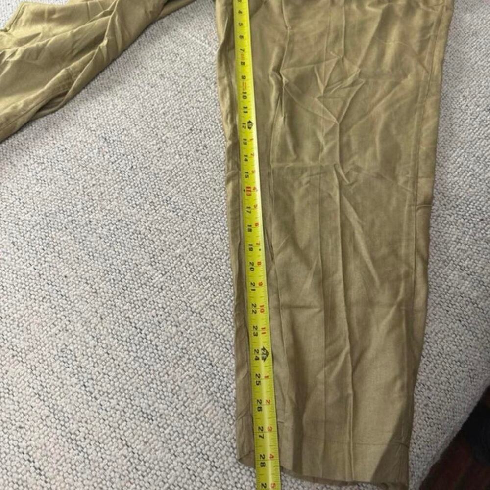 Linen-style summer pants light brown tan - size XXL from Fabindia, made in India - Picture 5 of 8